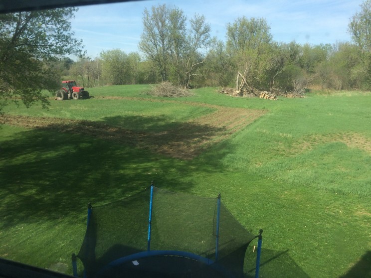 a trampoline AND a garden!